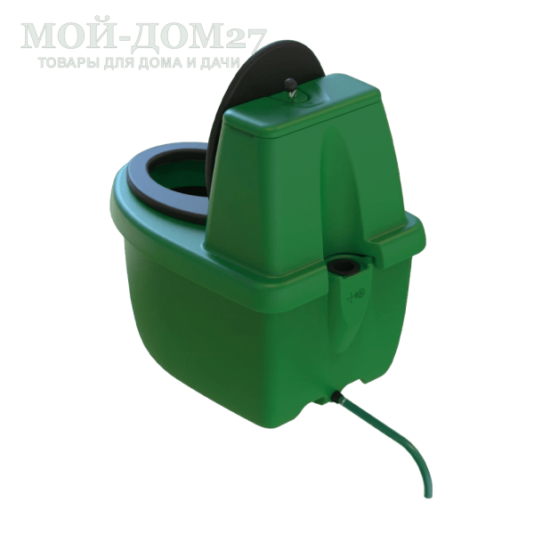 Торфяной туалет Rostok Комфорт 90 Зеленый | Мой-Дом27 | Стационарный торфяной биотуалет зеленого цвета емкостью верхнего бака 25 л. и&nbsp;нижнего бака 90 л.<br>
 Позволяет семье из 4 человек ежедневно использовать его до заполнения на протяжении 1-1,5 месяцев.<br>
Высота сиденья: 45 см